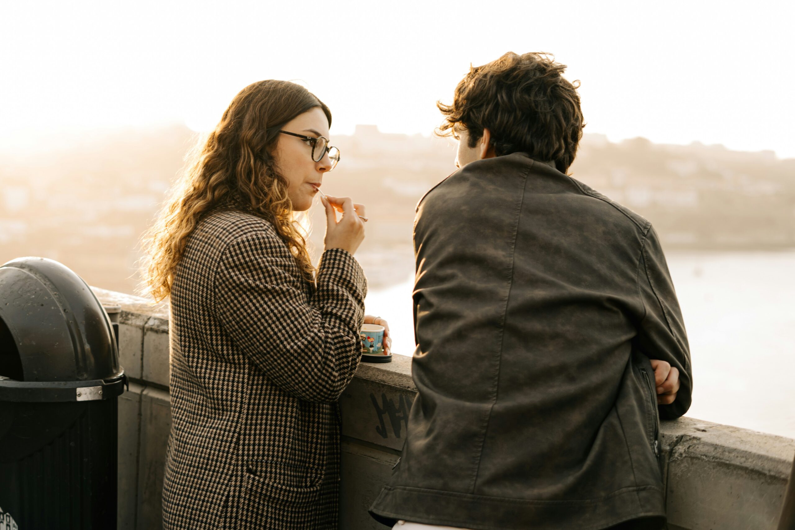 Couple talking